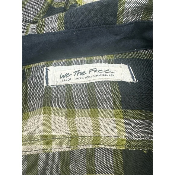 We The Free Plaid Released Trim Button-Down Top S - Picture 8 of 10